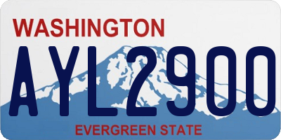 WA license plate AYL2900