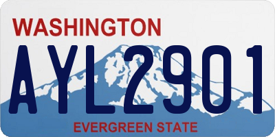 WA license plate AYL2901