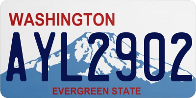 WA license plate AYL2902