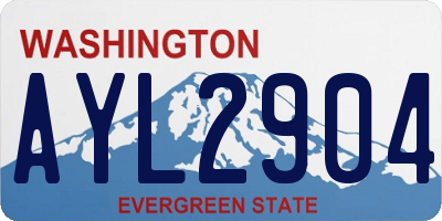 WA license plate AYL2904