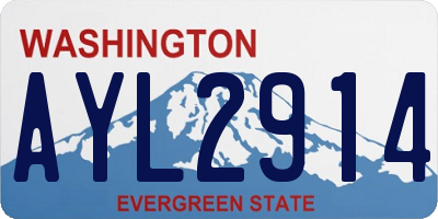 WA license plate AYL2914
