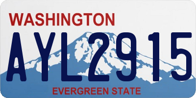 WA license plate AYL2915