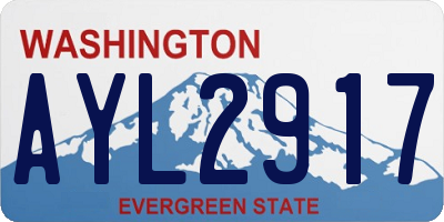 WA license plate AYL2917