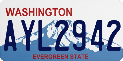 WA license plate AYL2942