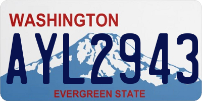 WA license plate AYL2943