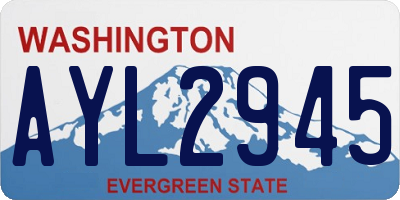 WA license plate AYL2945