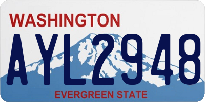 WA license plate AYL2948