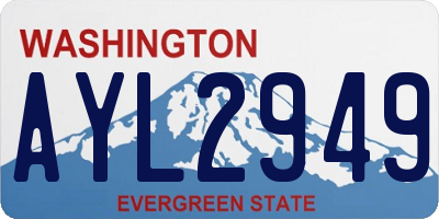 WA license plate AYL2949