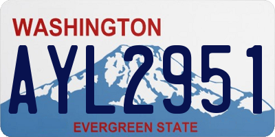 WA license plate AYL2951