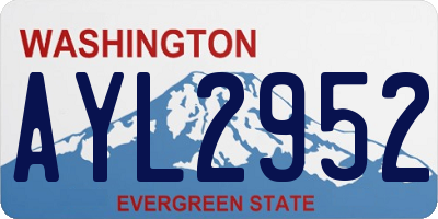 WA license plate AYL2952