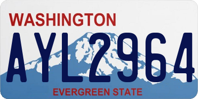 WA license plate AYL2964