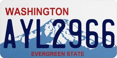 WA license plate AYL2966