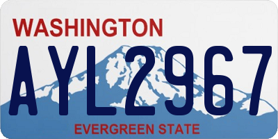 WA license plate AYL2967