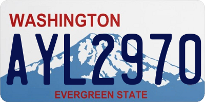 WA license plate AYL2970