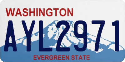 WA license plate AYL2971