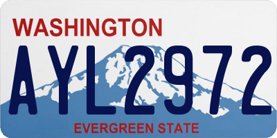 WA license plate AYL2972