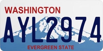 WA license plate AYL2974