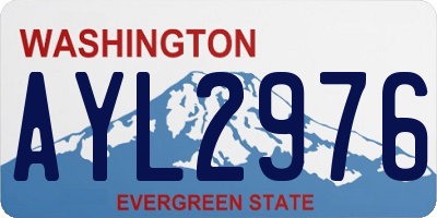 WA license plate AYL2976