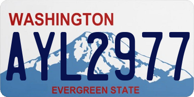 WA license plate AYL2977