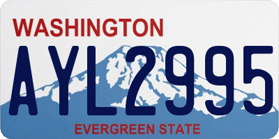 WA license plate AYL2995