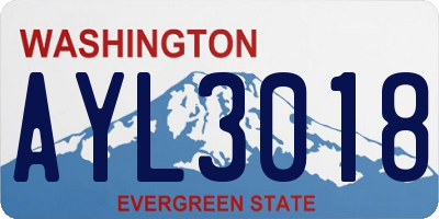 WA license plate AYL3018