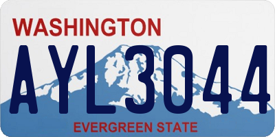 WA license plate AYL3044