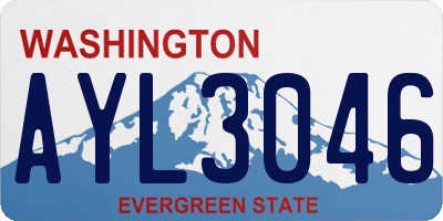 WA license plate AYL3046