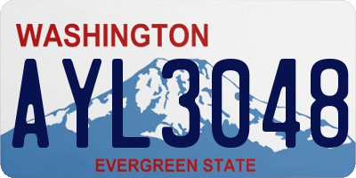 WA license plate AYL3048