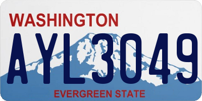 WA license plate AYL3049