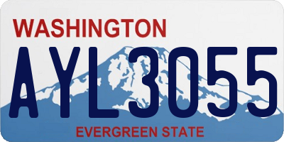 WA license plate AYL3055