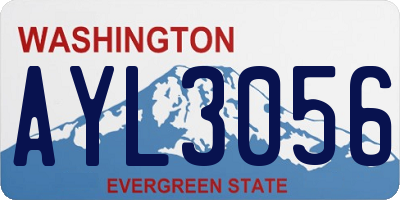 WA license plate AYL3056