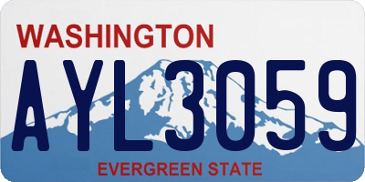 WA license plate AYL3059