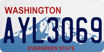 WA license plate AYL3069