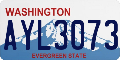 WA license plate AYL3073
