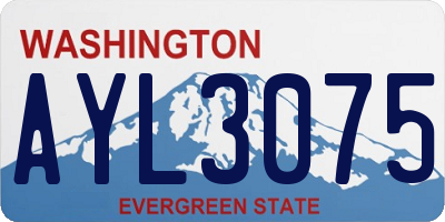 WA license plate AYL3075