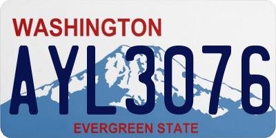 WA license plate AYL3076
