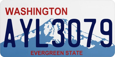 WA license plate AYL3079