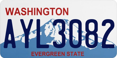 WA license plate AYL3082