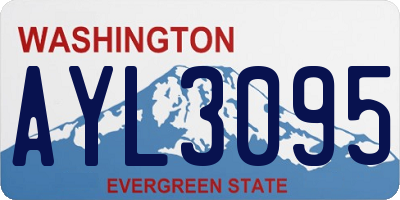 WA license plate AYL3095