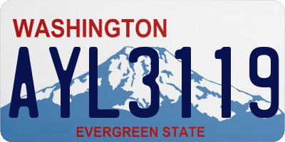 WA license plate AYL3119