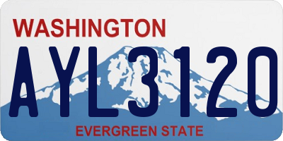 WA license plate AYL3120