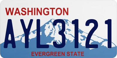 WA license plate AYL3121