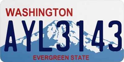 WA license plate AYL3143