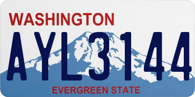 WA license plate AYL3144