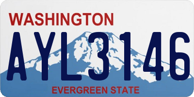 WA license plate AYL3146