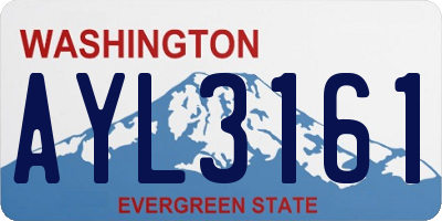 WA license plate AYL3161