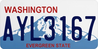WA license plate AYL3167