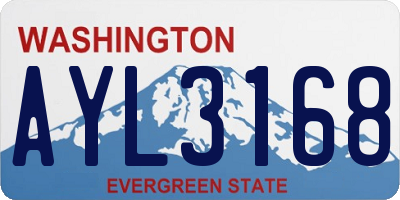 WA license plate AYL3168