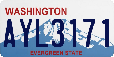 WA license plate AYL3171