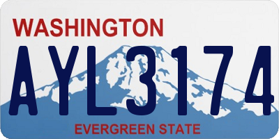 WA license plate AYL3174